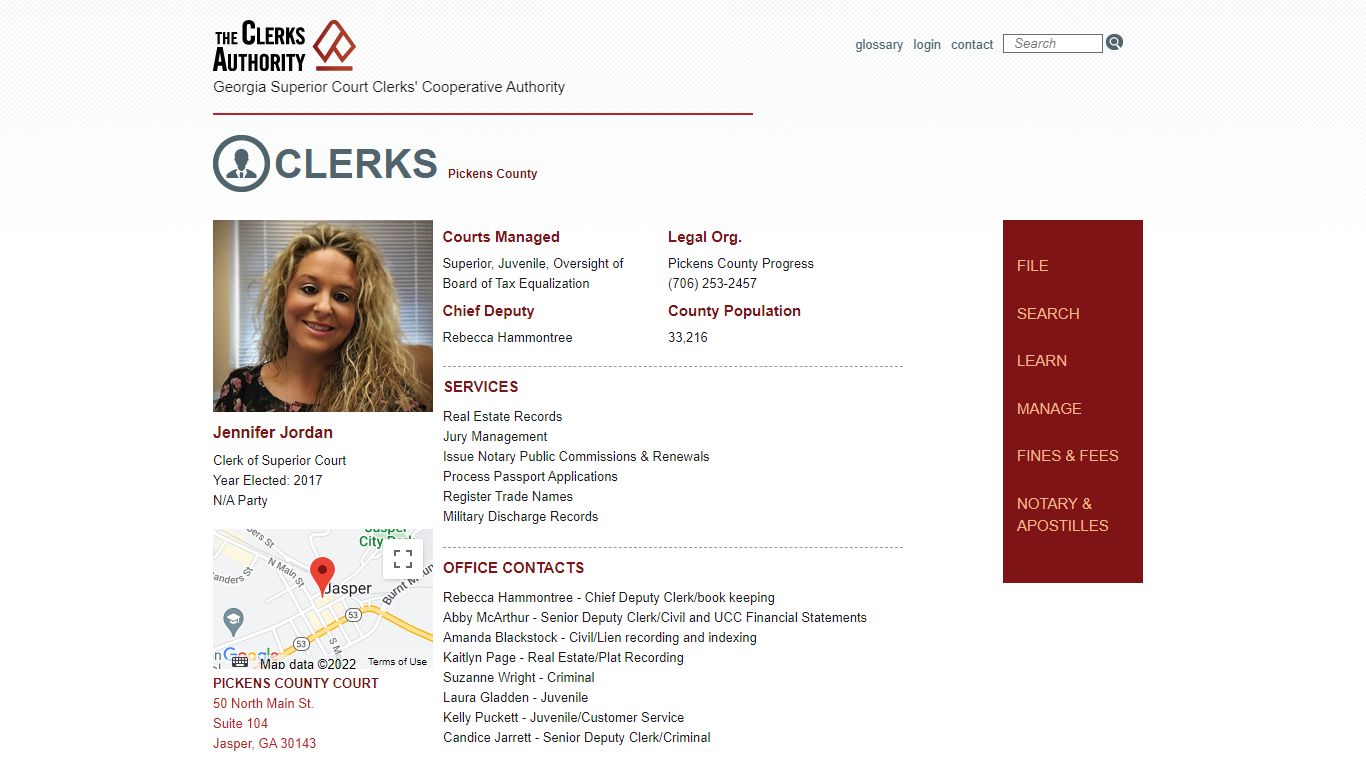 Clerks - PICKENS County - Georgia Clerk of Courts