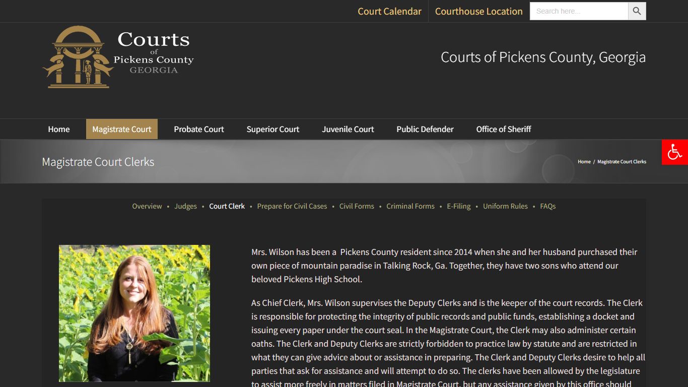 Magistrate Court Clerks - Pickens County Georgia Courts ...